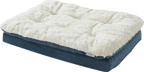 Show full view: Arlee Home & Pet Orthopedic Pillow Topper Dog Bed, Blue, Small slide 2 of 5