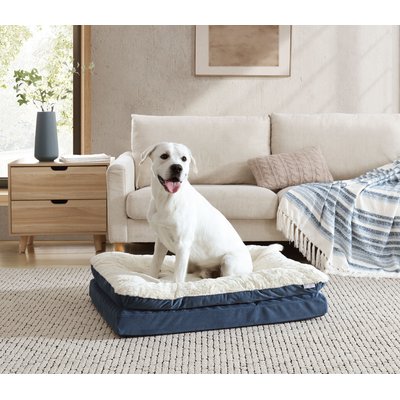 Arlee Home & Pet Arlee Home & Pet Orthopedic Pillow Topper Dog Bed, Grey, Medium