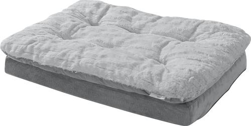 Show full view: Arlee Home & Pet Orthopedic Pillow Topper Dog Bed, Grey, Small slide 3 of 6