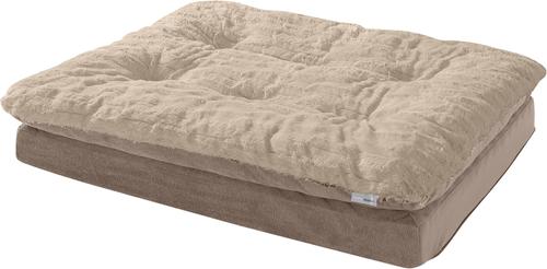 Show full view: Arlee Home & Pet Orthopedic Pillow Topper Dog Bed, Mushroom, Medium slide 2 of 5