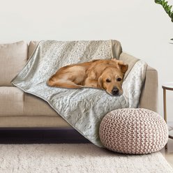 Arlee Home & Pet Waterproof Dog & Cat Throw Blanket, 60 x 70 x 0.5-in, Cream