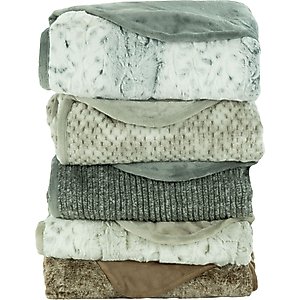 Arlee Home & Pet Waterproof Dog & Cat Throw Blanket, 60 x 70 x 0.5-in, Silver
