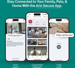 Arlo Essential 2K Night Vision Two-Way Audio Plug-In Power 3rd Gen Pet Indoor Camera, White, 2 count slide 2 of 9