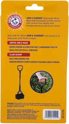 Show full view: Arm & Hammer Disposable Handle Easy Tie Waste Bags, Blue, 75 count slide 3 of 4
