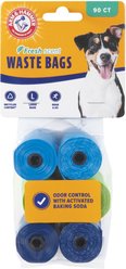 Arm & Hammer Disposable Waste Bag Refills, Assorted, 90 count