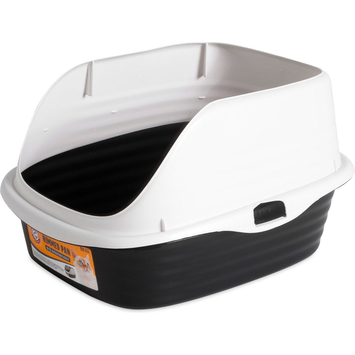 Arm & Hammer Large Rimmed Wave Cat Litter Box, Large