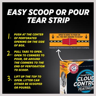 Show full view: Arm & Hammer Litter Cloud Control Platinum Multi-Cat Clumping Cat Litter with Hypoallergenic Light Scent, 27.5-lb box slide 10 of 12