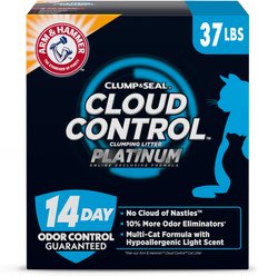 Arm & Hammer Litter Cloud Control Platinum Multi-Cat Clumping Cat Litter with Hypoallergenic Light Scent, 37-lb box