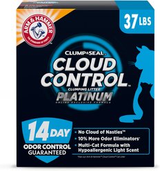 Arm & Hammer Litter Cloud Control Platinum Multi-Cat Clumping Cat Litter with Hypoallergenic Light Scent, 37-lb box