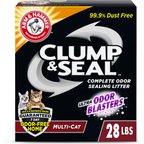 Arm & Hammer Litter Clump & Seal Multi-Cat Scented Clumping Clay Cat Litter, 28-lb box