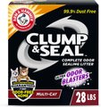 Arm & Hammer Litter Clump & Seal Multi-Cat Scented Clumping Clay Cat Litter, 28-lb box