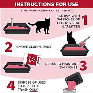 Arm & Hammer Litter Clump & Seal Multi-Cat Scented Clumping Clay Cat Litter, 28-lb box