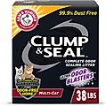 Arm & Hammer Litter Clump & Seal Multi-Cat Scented Clumping Clay Cat Litter, 38-lb box