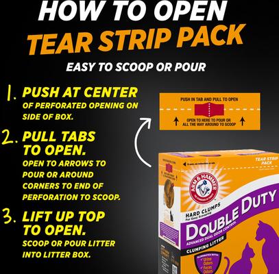 Show full view: Arm & Hammer Litter Double Duty Scented Clumping Clay Cat Litter, 40-lb box, bundle of 3 slide 3 of 13