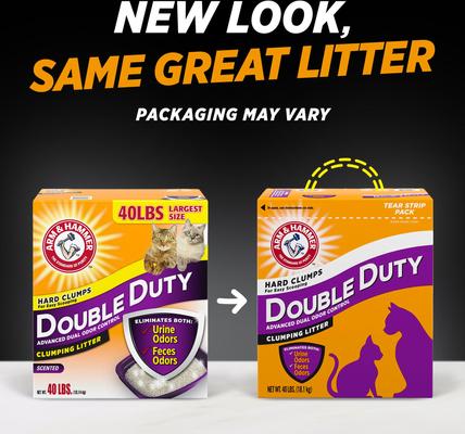 Show full view: Arm & Hammer Litter Double Duty Scented Clumping Clay Cat Litter, 40-lb box, bundle of 3 slide 4 of 13