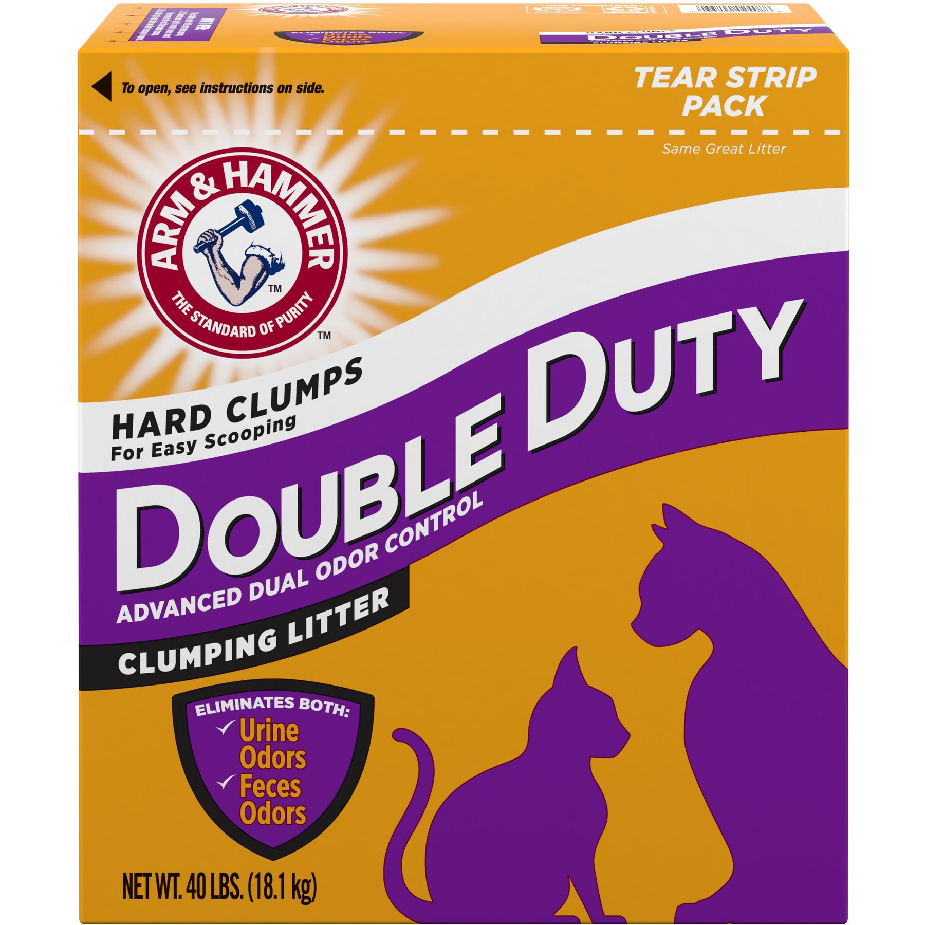 Arm & Hammer Litter Double Duty Scented Clumping Clay Cat Litter, 120-lb bundle