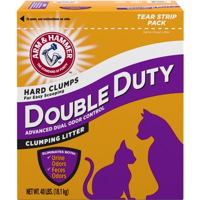 Arm & Hammer Litter Arm & Hammer Litter Double Duty Scented Clumping Clay Cat Litter, 120-lb bundle