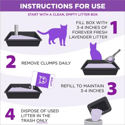 Show full view: Arm & Hammer Litter Forever Fresh Lavender Clumping Cat Litter, 18-lb box, bundle of 3 slide 6 of 13