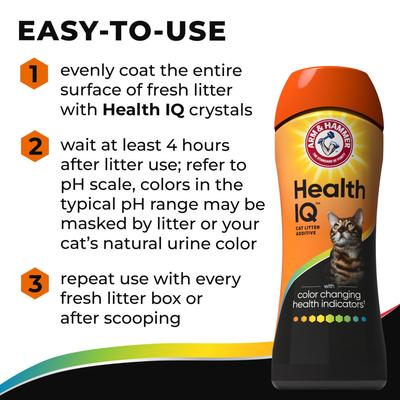 Show full view: Arm & Hammer Litter Health IQ Cat Litter Additive with Color Changing Health Indicators, 10-oz container slide 9 of 12