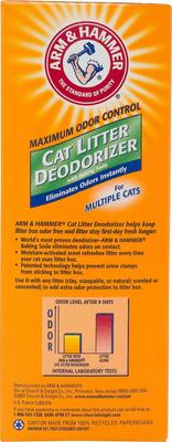 Show full view: Arm & Hammer Litter Litter Deodorizer Powder, 30-oz box + Slide Multi-Cat Scented Clumping Clay Cat Litter slide 3 of 9