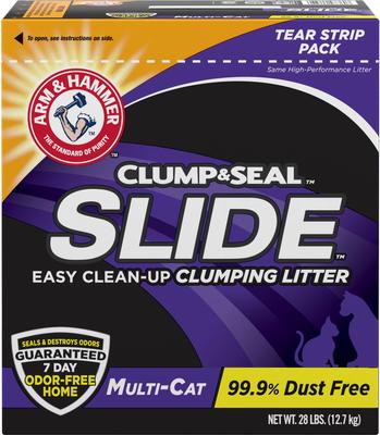 Show full view: Arm & Hammer Litter Litter Deodorizer Powder, 30-oz box + Slide Multi-Cat Scented Clumping Clay Cat Litter slide 5 of 9