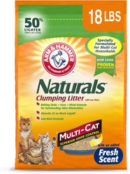 Arm & Hammer Litter Naturals Scented Clumping Corn Cat Litter, 18-lb bag