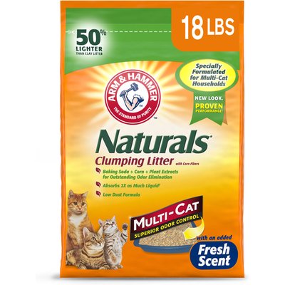 Arm & Hammer Litter Arm & Hammer Litter Naturals Scented Clumping Corn Cat Litter, 18-lb bag