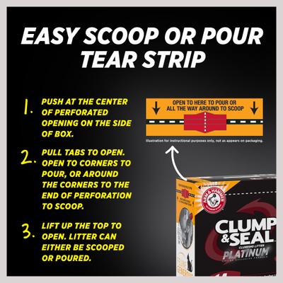 Show full view: Arm & Hammer Litter Platinum Clump & Seal Cat Litter, 27.5-lb box slide 10 of 13