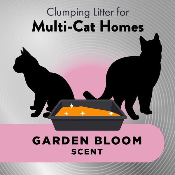 Arm & Hammer Litter Platinum Hardball Garden Bloom Lightweight Easy No-Mess Scooping Clumping Cat Litter