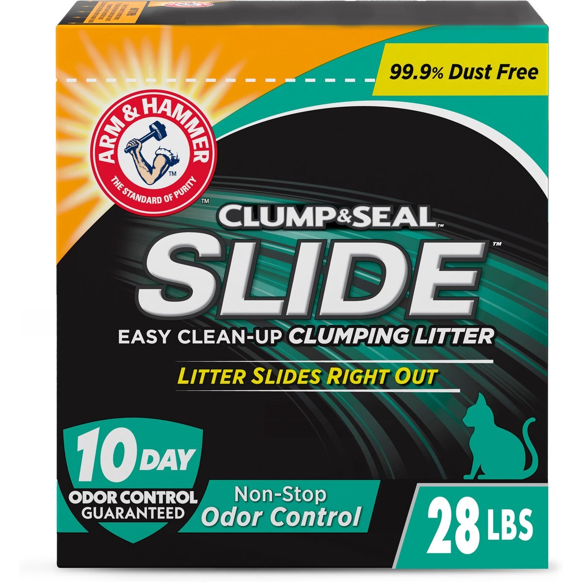 Arm & Hammer Litter SLIDE Easy Clean-Up Clumping Cat Litter Non-Stop Odor Control, 84-lb bundle