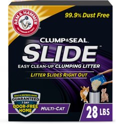 Arm & Hammer Litter Slide Multi-Cat Scented Clumping Clay Cat Litter, 28-lb box
