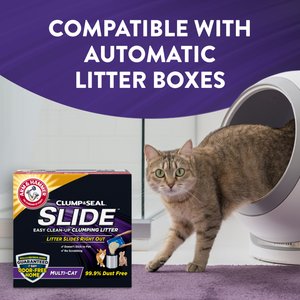 Arm & Hammer Litter Slide Multi-Cat Scented Clumping Clay Cat Litter, 38-lb box