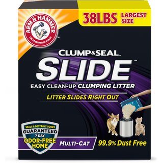 Arm & Hammer Litter Slide Multi-Cat Scented Clumping Clay Cat Litter, 38-lb box slide 1 of 9