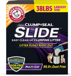 Arm & Hammer Litter Slide Multi-Cat Scented Clumping Clay Cat Litter, 38-lb box