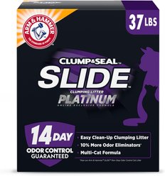 Arm & Hammer Litter SLIDE Platinum Easy Clean-Up Multi-Cat Clumping Cat Litter, 37-lb box