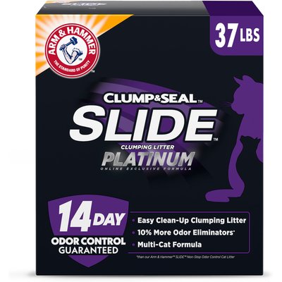 Arm & Hammer Litter Arm & Hammer Litter SLIDE Platinum Easy Clean-Up Multi-Cat Clumping Cat Litter, 37-lb box