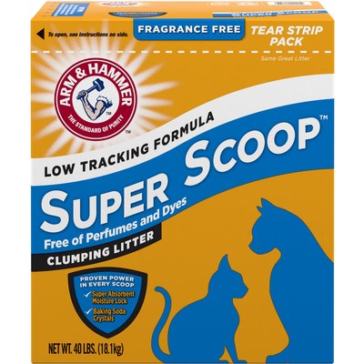 Arm & Hammer Litter Arm & Hammer Litter Super Scoop Fragrance-Free Clumping Litter, 40-lb