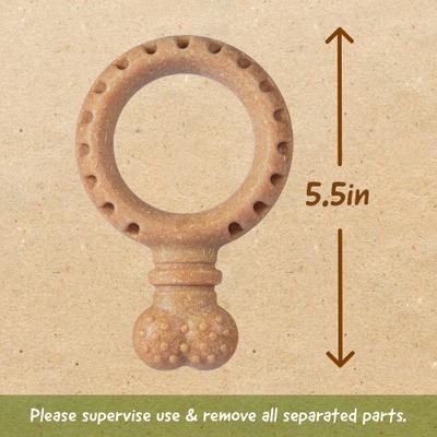 Show full view: Arm & Hammer Products Barkies 5.5-in PP+Pine Saw Dust Ring Peanut Butter Flavor Dog Chew Toy, Multicolor slide 8 of 9