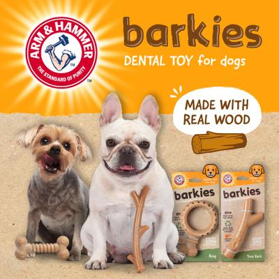 Show full view: Arm & Hammer Products Barkies 5.5-in PP+Pine Saw Dust Ring Peanut Butter Flavor Dog Chew Toy, Multicolor slide 9 of 9