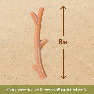 Show full view: Arm & Hammer Products Barkies 8-in PP+Pine Saw Dust Tree Branch Bacon Flavor Dog Chew Toy, Brown slide 8 of 10