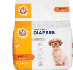Arm & Hammer Products Core Disposable Female Dog Diapers, Small: 15 to 19-in waist, 12 count
