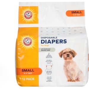 Arm & Hammer Products Core Disposable Female Dog Diapers, Small: 15 to 19-in waist, 12 count