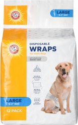 Arm & Hammer Products Core Disposable Male Dog Wraps, Large: 18 to 27-in waist, 12 count