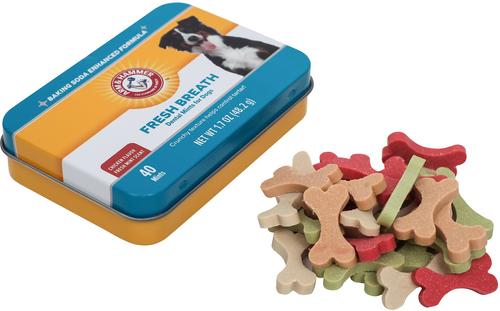 Show full view: Arm & Hammer Products Fresh Breath Dental Mints Chicken Flavor Dog Dental Chews, 40 count slide 3 of 7