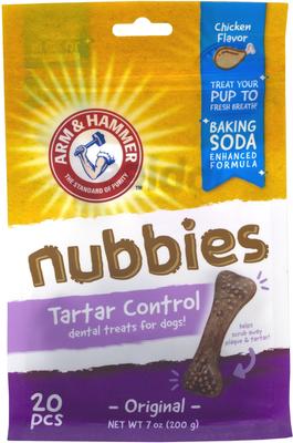 Show full view: Arm & Hammer Products Nubbies Tartar Control Original Chicken Flavor Dog Dental Chews, 20 count slide 1 of 6