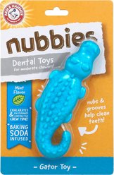 Arm & Hammer Products Ora Play Denta-Saurus Mint Tough Dog Chew Toy, Alligator, Purple