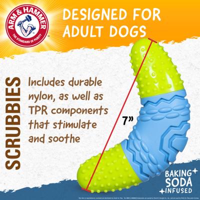 Show full view: Arm & Hammer Products Scrubbies Boomerang Moderate Adult Dental Dog Chew Toy, Multicolor, Large slide 6 of 8