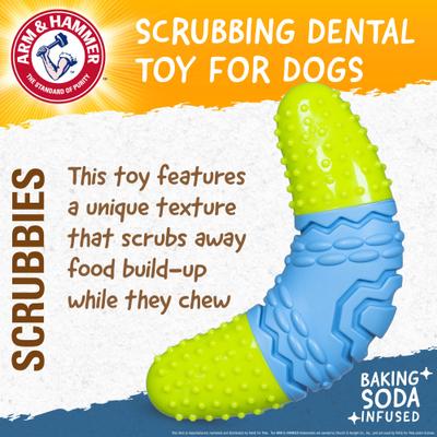 Show full view: Arm & Hammer Products Scrubbies Boomerang Moderate Adult Dental Dog Chew Toy, Multicolor, Large slide 3 of 8