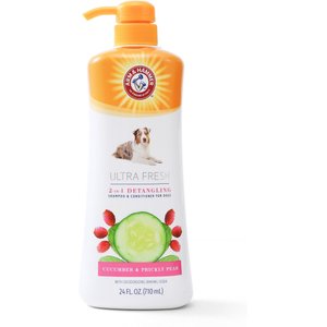 Arm & Hammer Products Value Size Ultra Fresh 2-IN-1 with Pump Detangling Dog Shampoo & Conditioner, 24-fl oz bottle