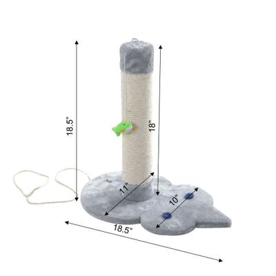 Show full view: Armarkat 19-in Sisal Cat Scratching Post with Toy, Grey slide 8 of 13